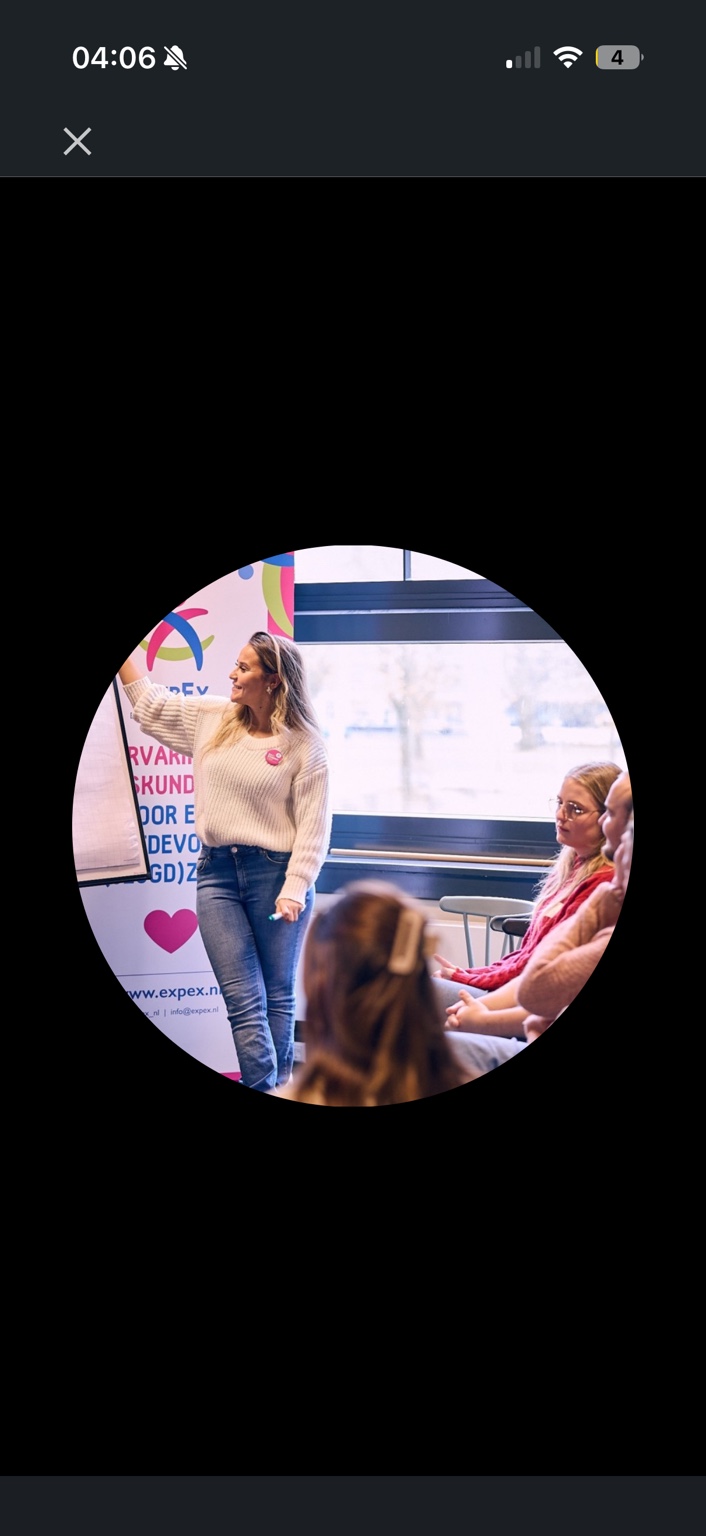 Michelle Venema tijdens een workshop